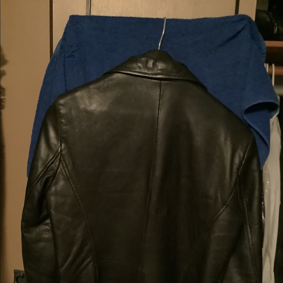 ANONYMOUS BY JACK CARLISLE BLACK LUXURY LEATHER BLAZER JACKET - Picture 2 of 4